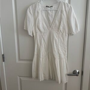 Zara Ivory Lace Accent Blouse